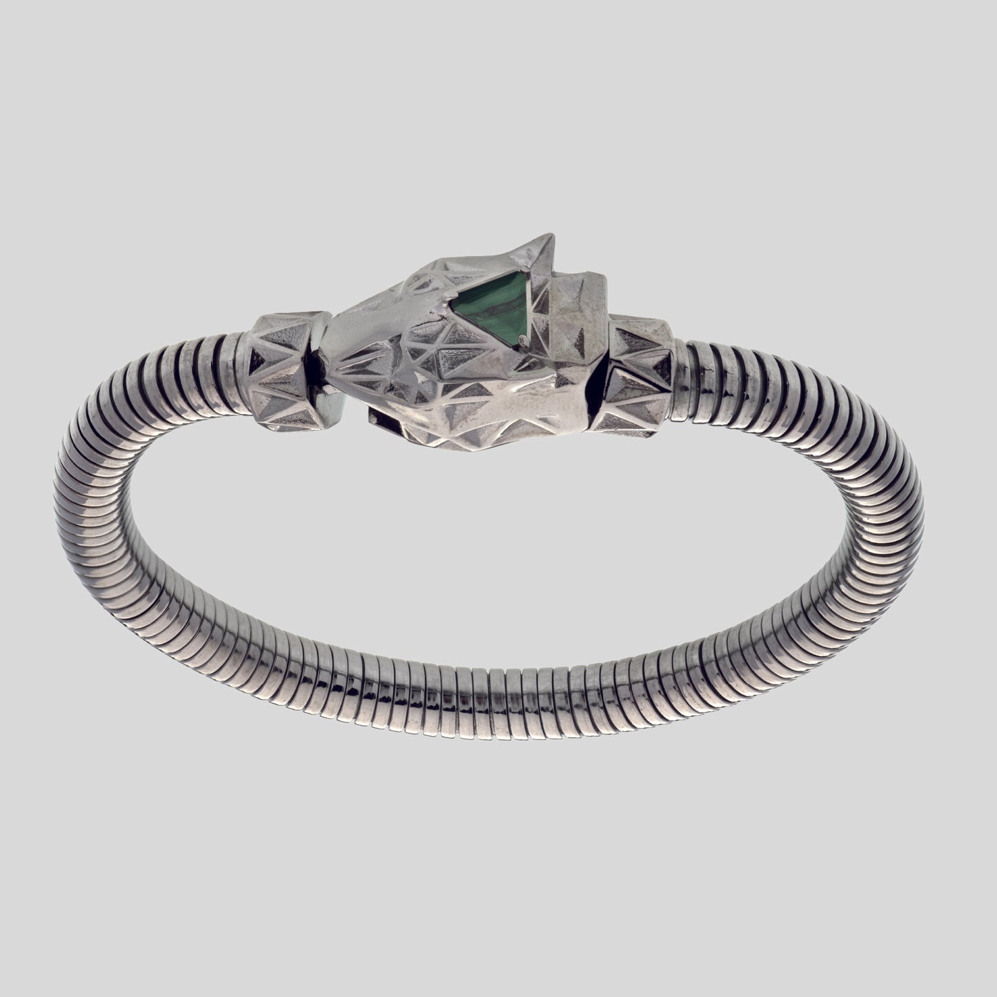 Bracciale V Prisma Pardàlide Tubogas Malachite