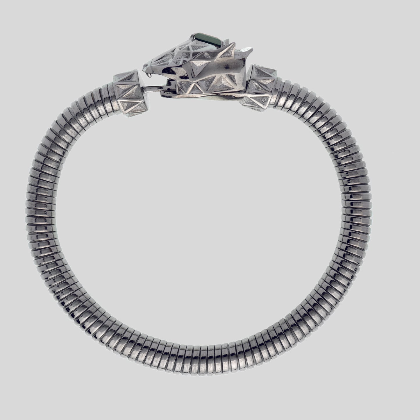 Bracciale V Prisma Pardàlide Tubogas Malachite